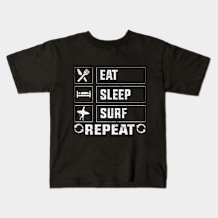 Eat, Sleep, Surf Repeat Kids T-Shirt